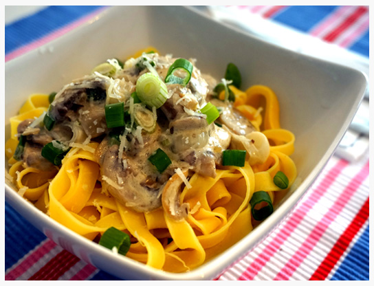 Frühlingshafte Tagliatelle